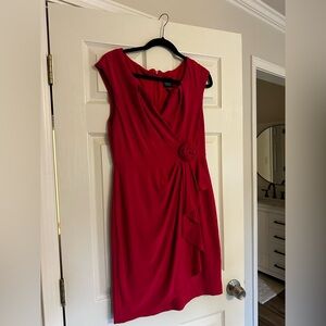 Adrianna Papell Vibrant Fuchsia Pink Midi Dress